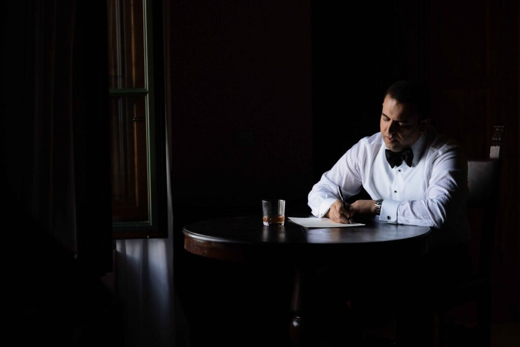Groom preparation photographed by a wedding photographer in Dubai