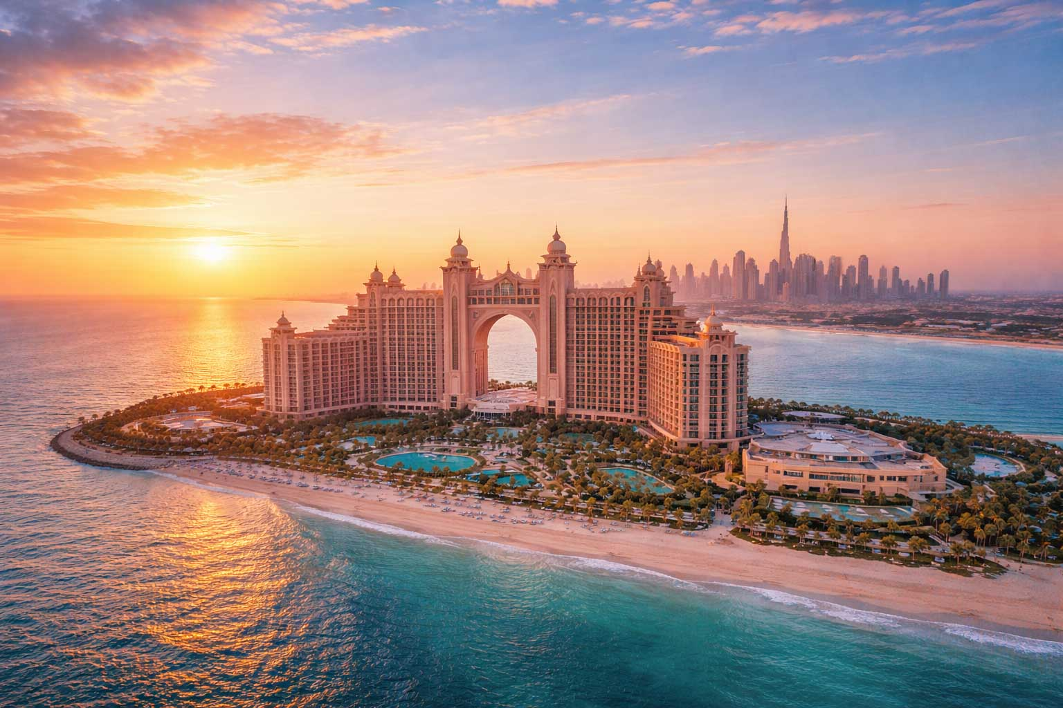 Atlantis The Palm Dubai best wedding venue at sunset