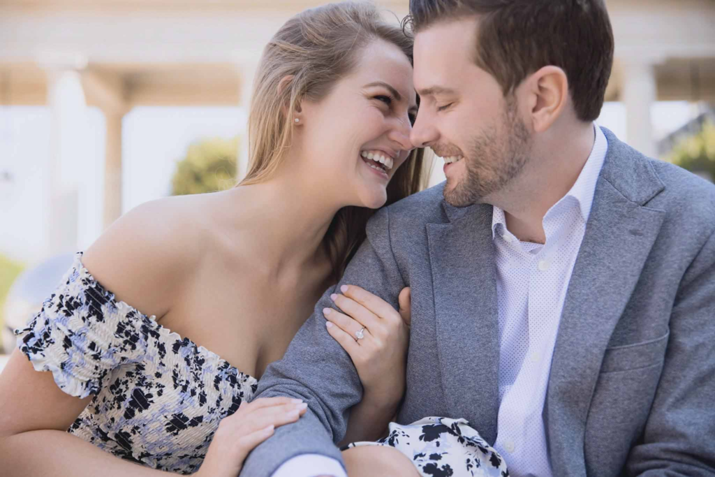 Close-up couple portrait photographed by a Dubai couple photographer