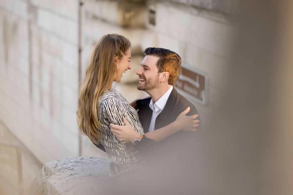 Soft intimate couple portrait photographed by a Dubai couple photographer